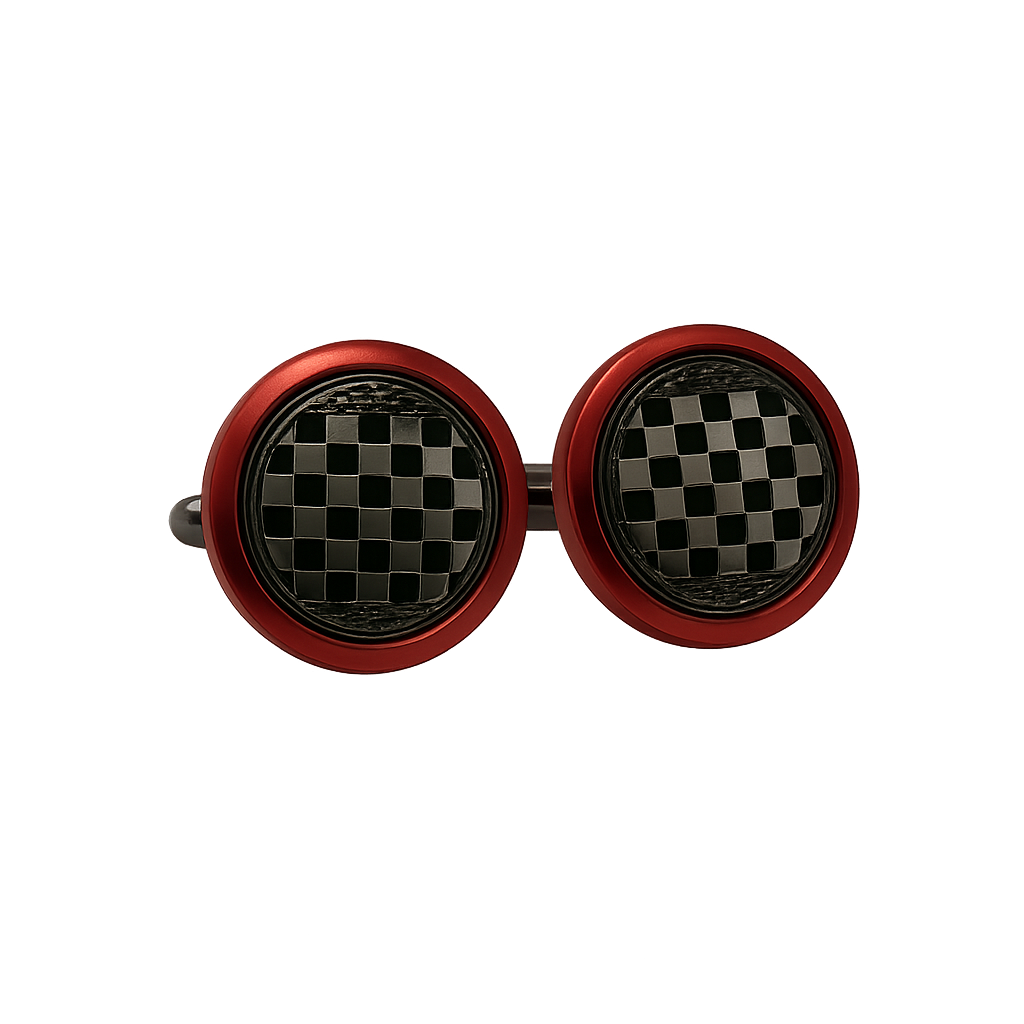 Metallic Rot mit Schachbrett-Finish