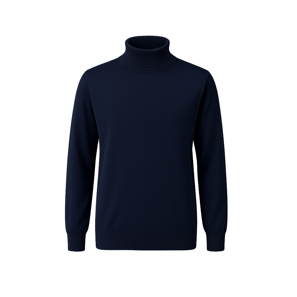 Rollkragen Pullover Marineblau