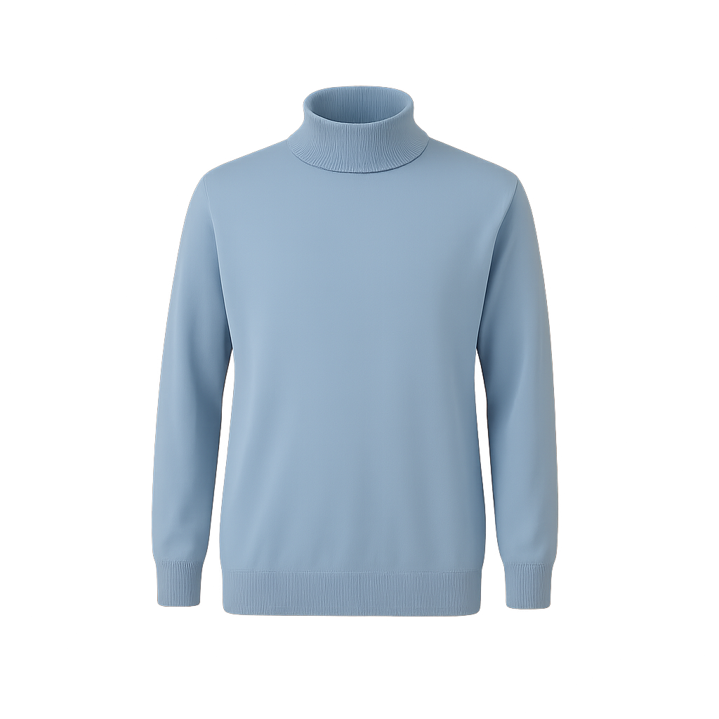 Rollkragen Pullover Hellblau