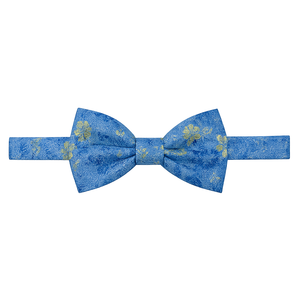 Hellblaue Fliege mit Muster