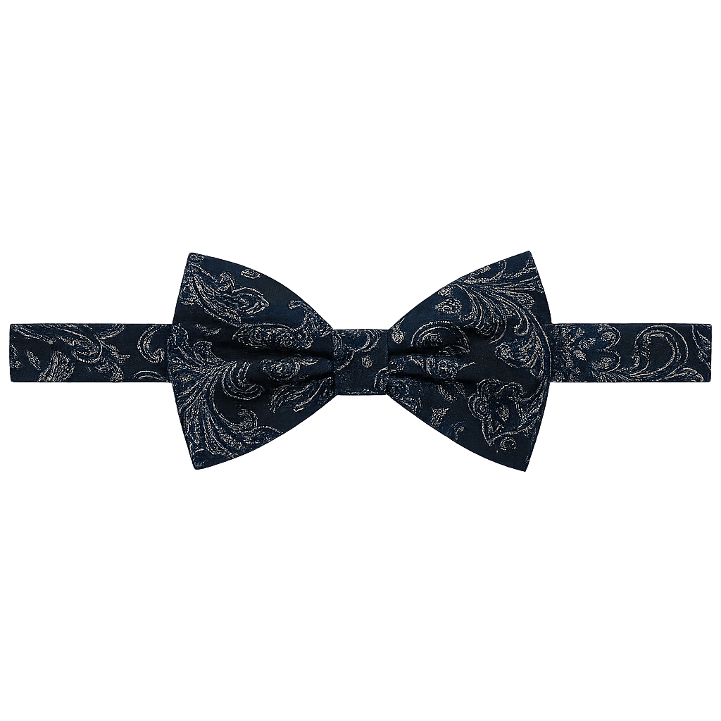 Marineblaue Fliege mit Muster