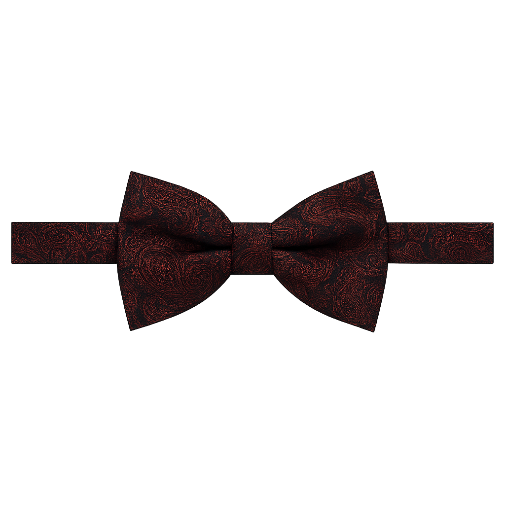 Bordeauxrote Fliege mit Muster