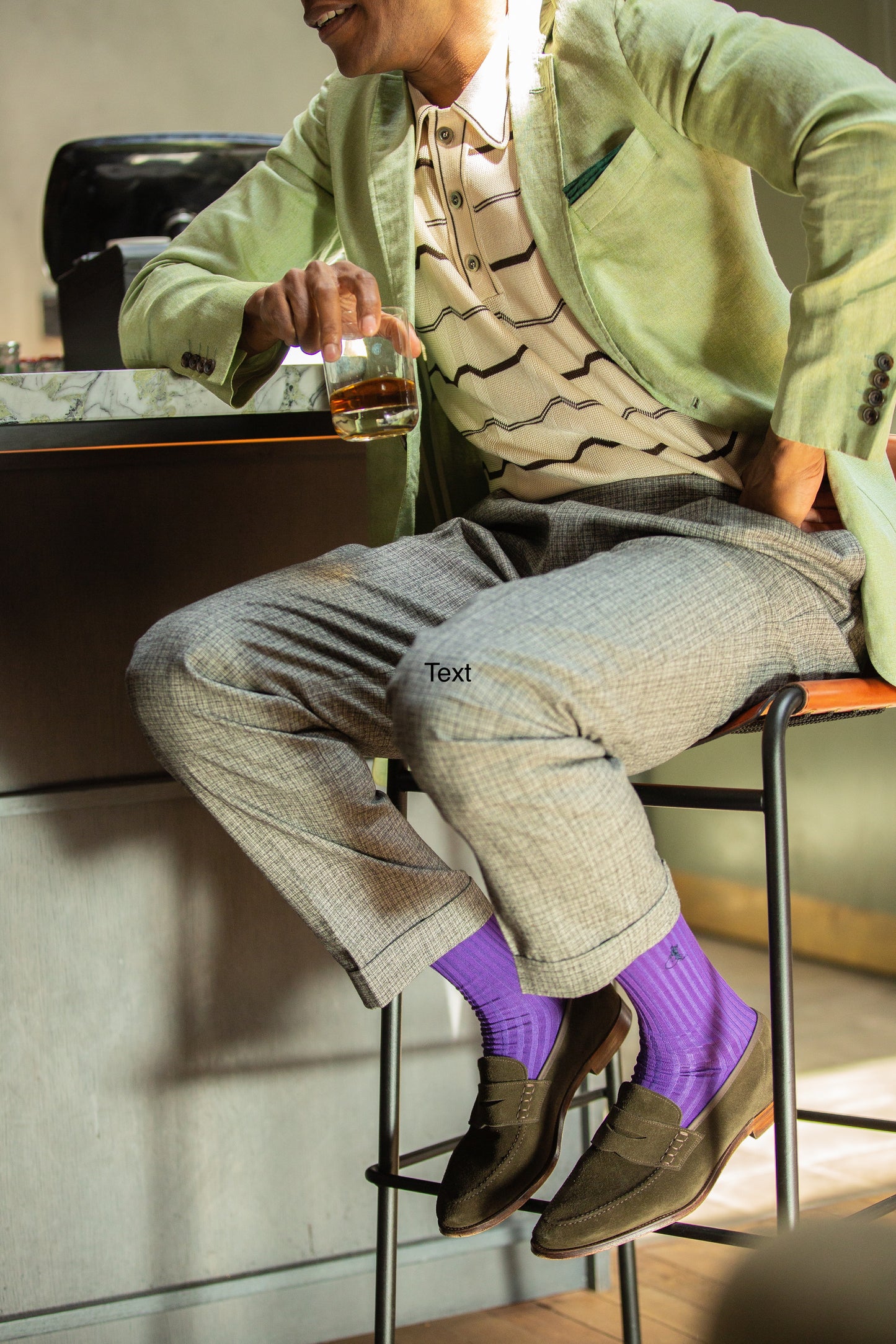 Herrensocken Violett