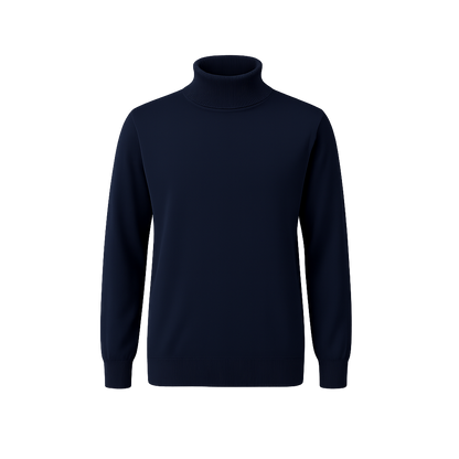 Rollkragen Pullover Marineblau