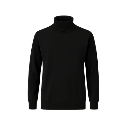 Rollkragen Pullover Schwarz