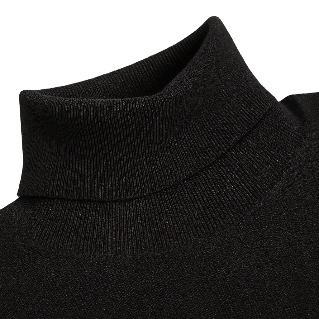 Rollkragen Pullover Schwarz